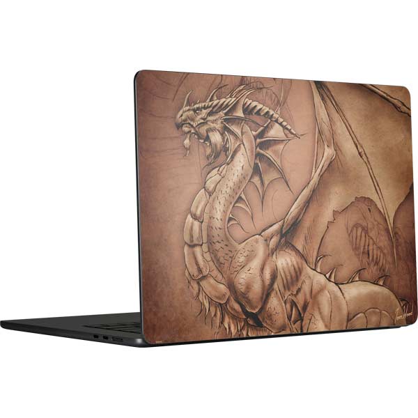 Dragon Parchment by Tom Wood MacBook Skins