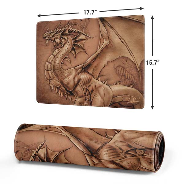 Dragon Parchment by Tom Wood Mousepad