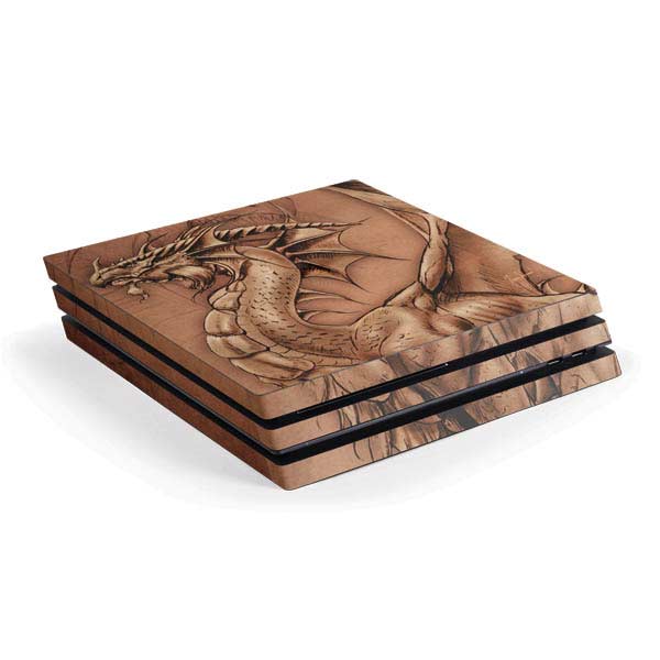 Dragon Parchment Sony PlayStation Skin by Tom Wood