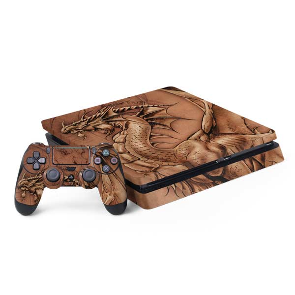 Dragon Parchment Sony PlayStation Skin by Tom Wood