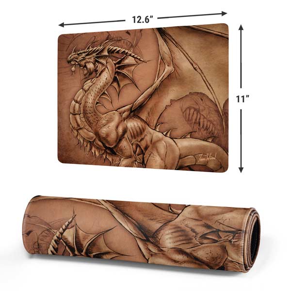 Dragon Parchment by Tom Wood Mousepad