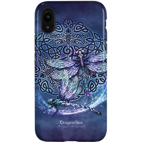 Dragonfly Celtic Knot by Brigid Ashwood iPhone Cases