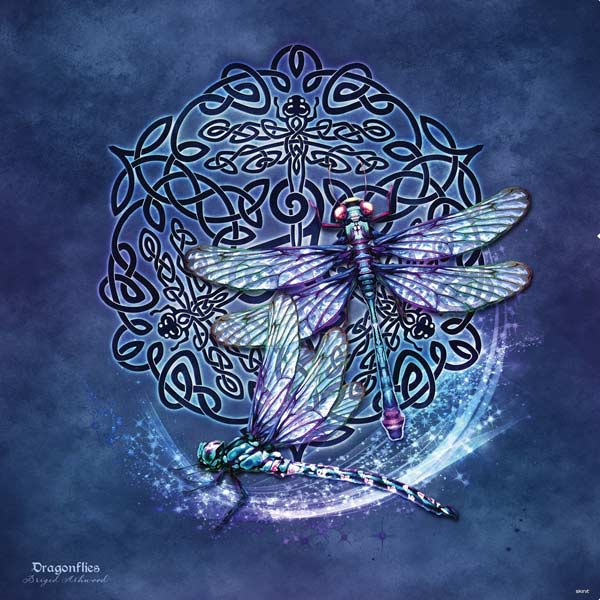 Dragonfly Celtic Knot by Brigid Ashwood PlayStation PS4 Skins