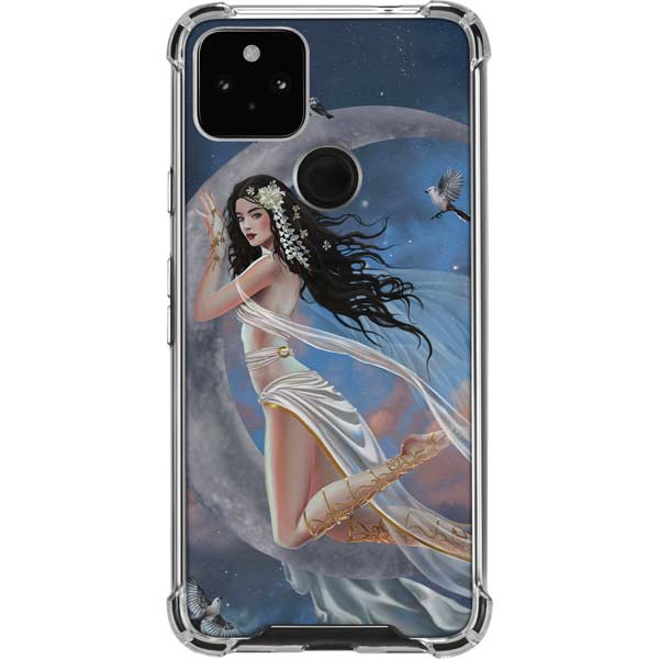 Fairy on Moon with Birds by Nene Thomas Pixel Cases