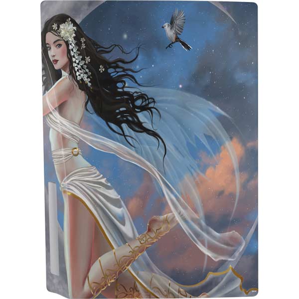 Fairy on Moon with Birds by Nene Thomas PlayStation PS5 Skins