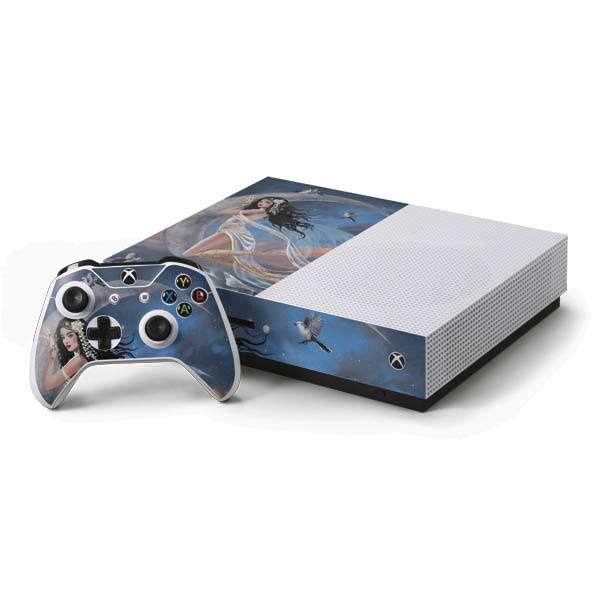 Fairy on Moon with Birds by Nene Thomas Xbox One Skins