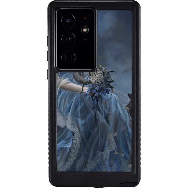 Fairy with Black Cat Sitting on Moon by Nene Thomas Galaxy Cases