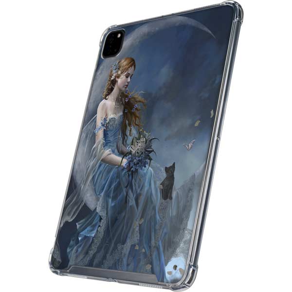 Fairy with Black Cat Sitting on Moon by Nene Thomas iPad Cases