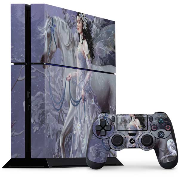 Fairy with Horse in Snow by Nene Thomas PlayStation PS4 Skins