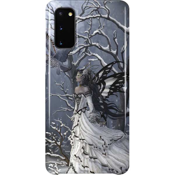 Fairy with Owl in Snow by Nene Thomas Galaxy Cases