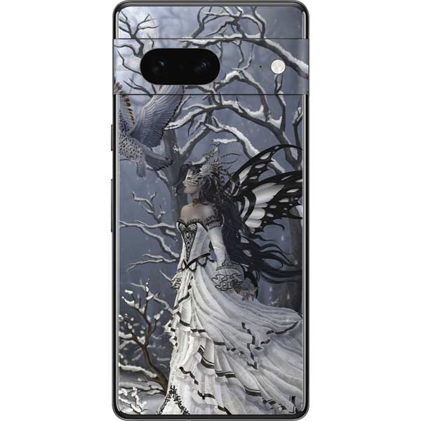 Fairy with Owl in Snow by Nene Thomas Pixel Skins