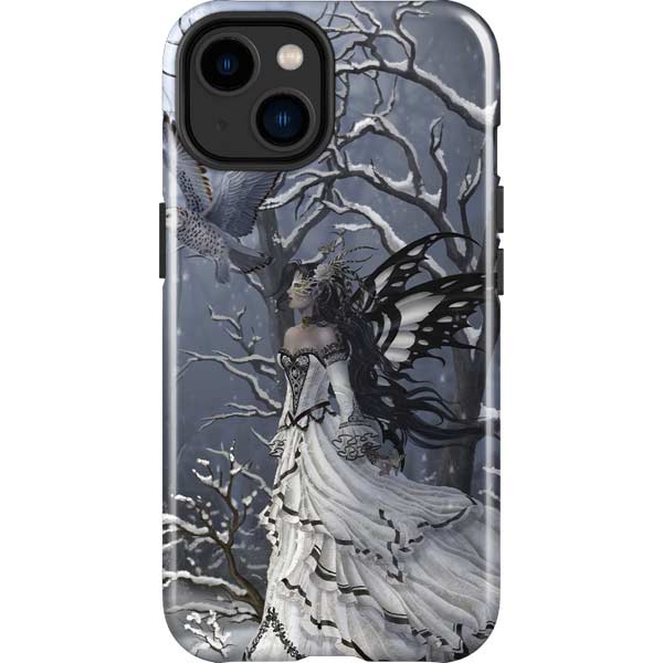 Fairy with Owl in Snow by Nene Thomas iPhone Cases