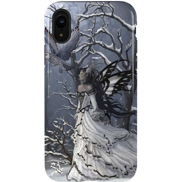 Fairy with Owl in Snow by Nene Thomas iPhone Cases