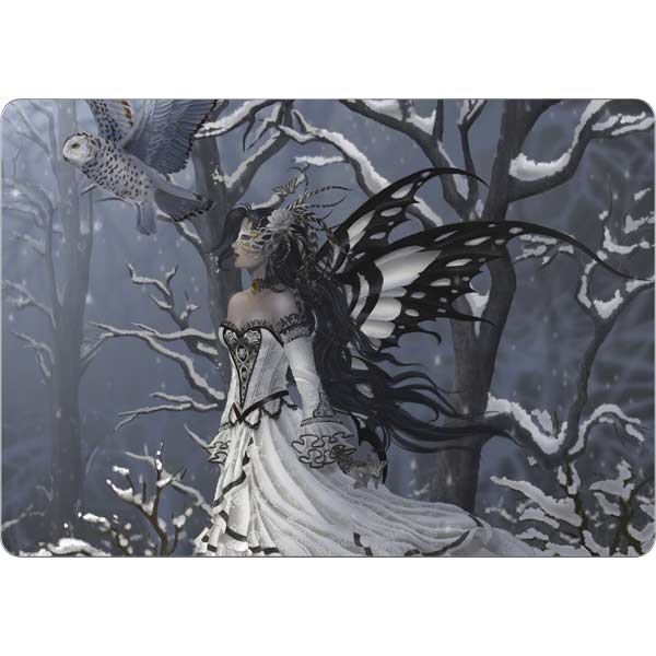 Fairy with Owl in Snow by Nene Thomas MacBook Skins
