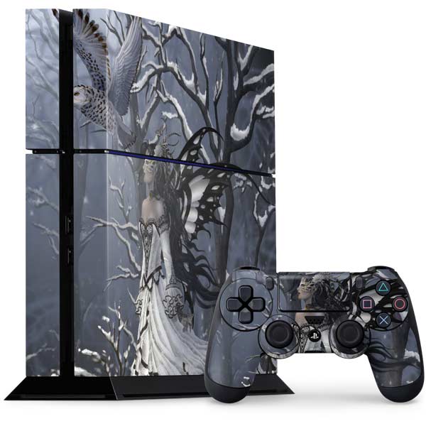 Fairy with Owl in Snow by Nene Thomas PlayStation PS4 Skins