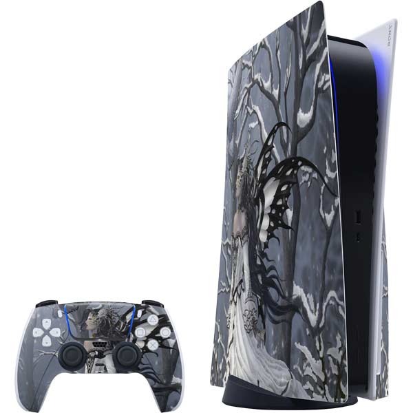 Fairy with Owl in Snow by Nene Thomas PlayStation PS5 Skins