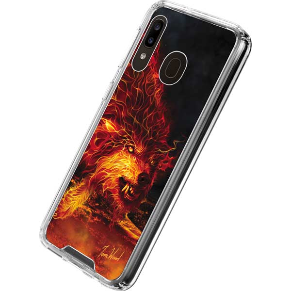 Fire Stalker Wolf Samsung Galaxy Case by Tom Wood