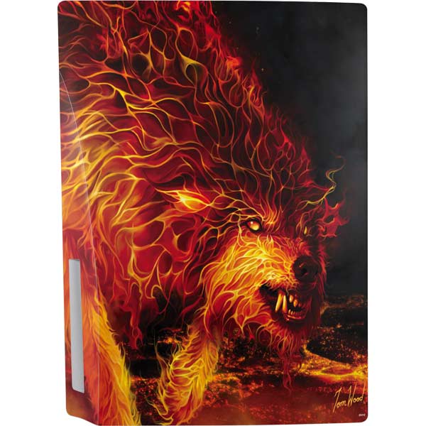 Fire Stalker Wolf by Tom Wood PlayStation PS5 Skins