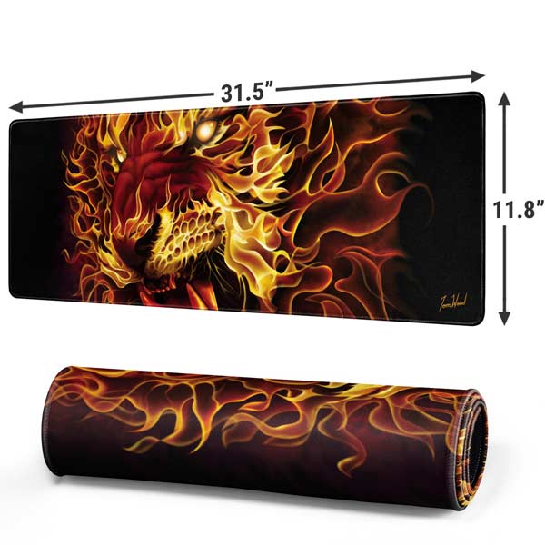 Fire Tiger by Tom Wood Mousepad