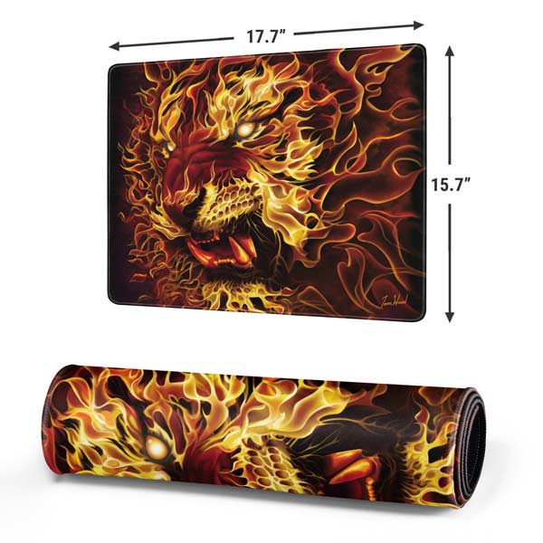 Fire Tiger by Tom Wood Mousepad