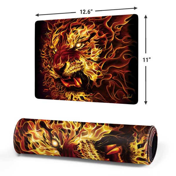 Fire Tiger by Tom Wood Mousepad