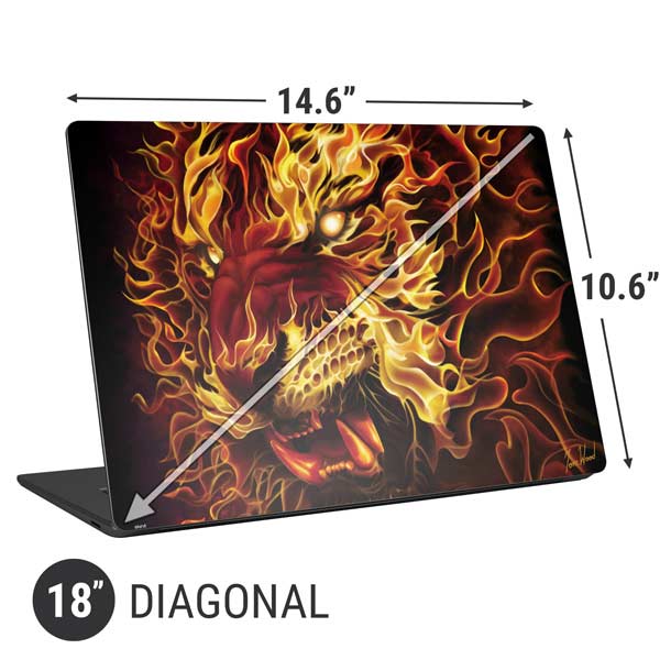 Fire Tiger Universal Laptop Skin by Tom Wood