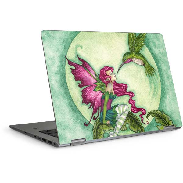 Flirting Fairy and Hummingbird by Amy Brown Laptop Skins