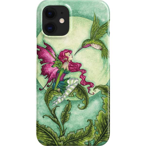 Flirting Fairy and Hummingbird by Amy Brown iPhone Cases