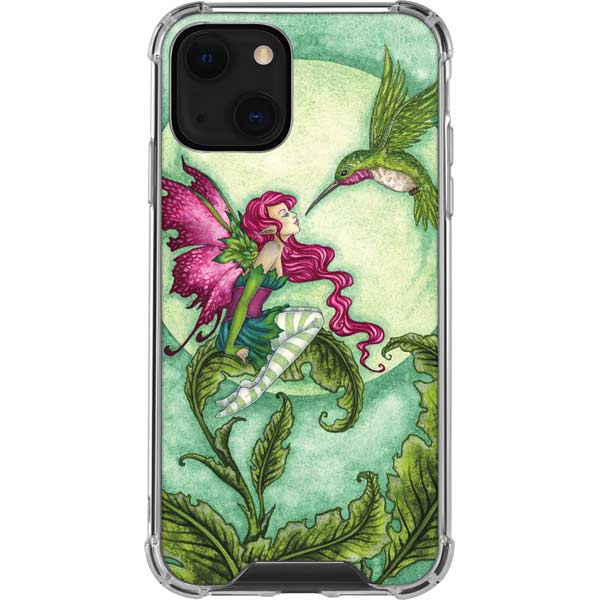 Flirting Fairy and Hummingbird by Amy Brown iPhone Cases