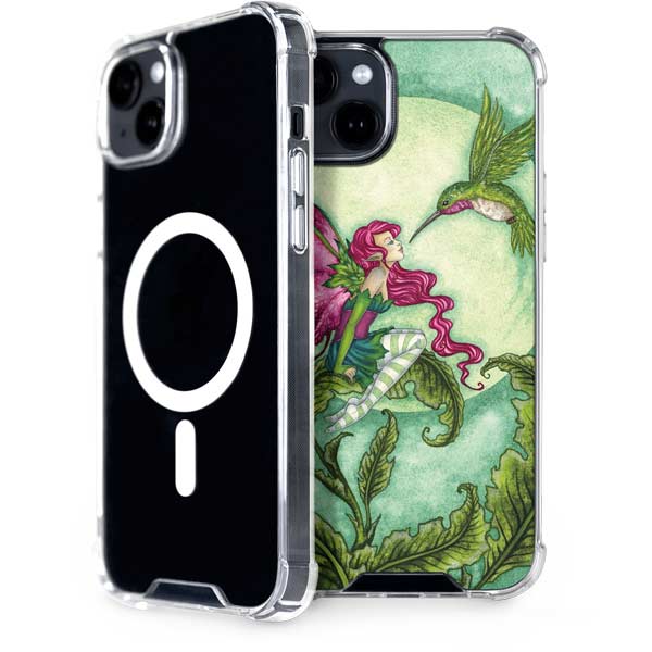 Flirting Fairy and Hummingbird by Amy Brown iPhone Cases