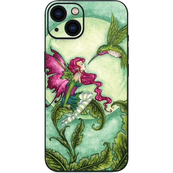 Flirting Fairy and Hummingbird by Amy Brown iPhone Skins