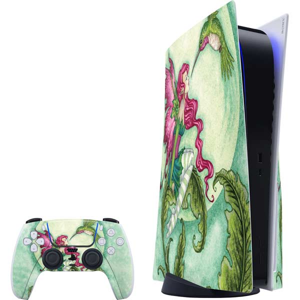 Flirting Fairy and Hummingbird by Amy Brown PlayStation PS5 Skins