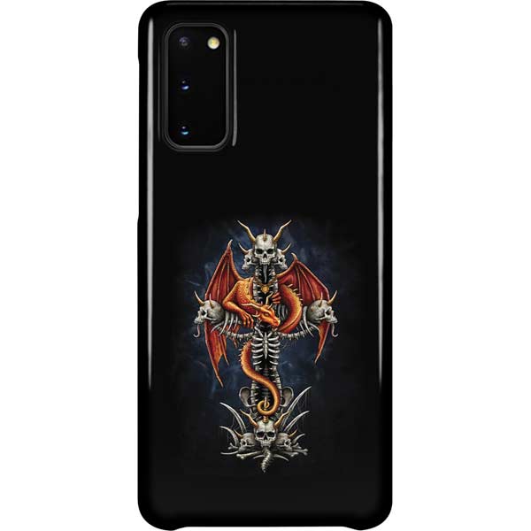 Gothic Dragon & Skull Cross by Sarah Richter Galaxy Cases