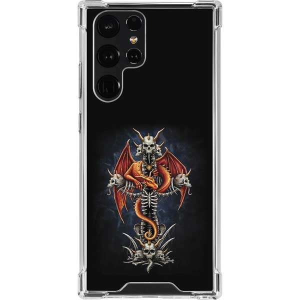 Gothic Dragon & Skull Cross by Sarah Richter Galaxy Cases