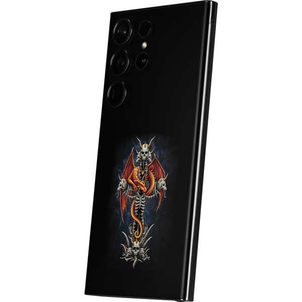 Gothic Dragon & Skull Cross by Sarah Richter Galaxy Skins