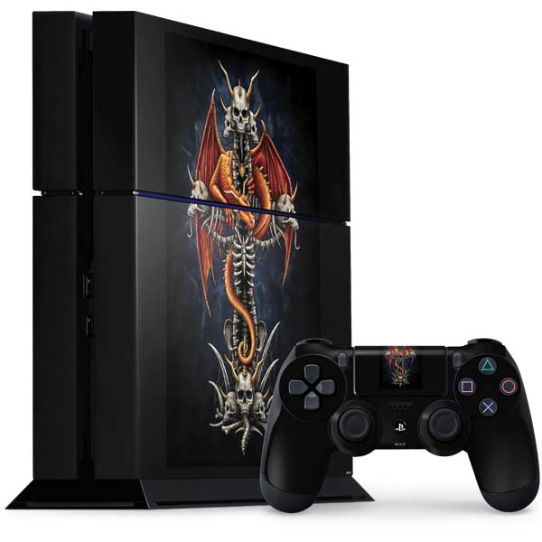 Gothic Dragon & Skull Cross by Sarah Richter PlayStation PS4 Skins