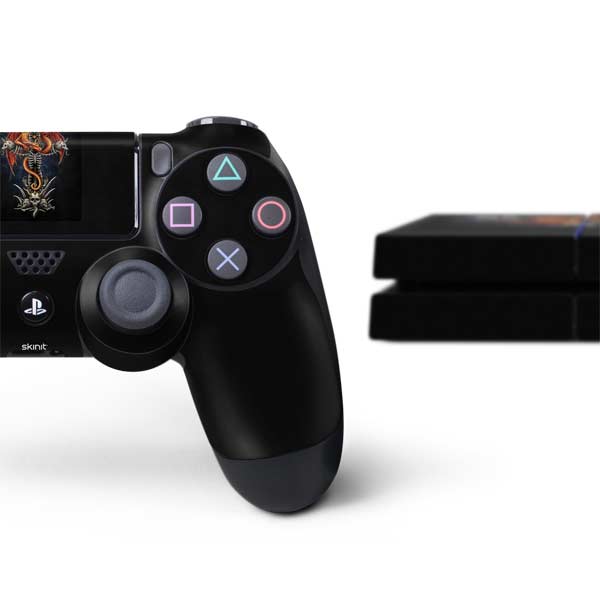 Gothic Dragon & Skull Cross by Sarah Richter PlayStation PS4 Skins