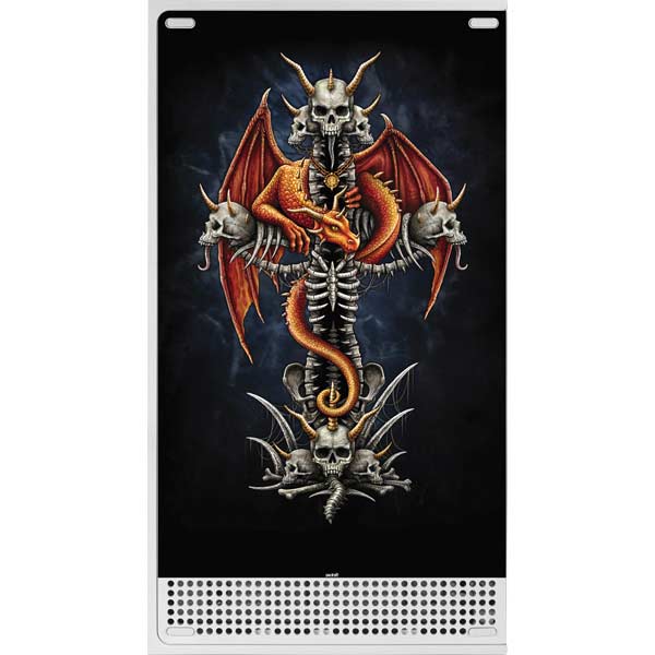 Gothic Dragon & Skull Cross by Sarah Richter Xbox Series S Skins