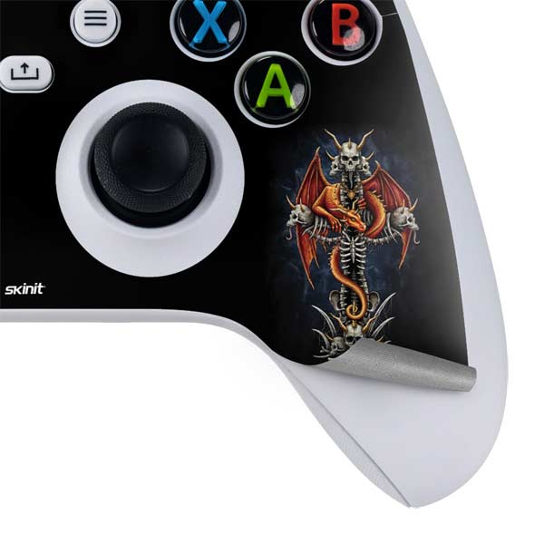 Gothic Dragon & Skull Cross by Sarah Richter Xbox Series S Skins