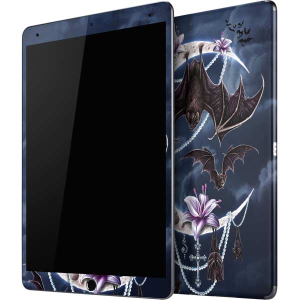 Gothic Moon with Bats and Flowers by Sarah Richter iPad Skins