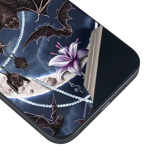 Gothic Moon with Bats and Flowers by Sarah Richter iPhone Skins