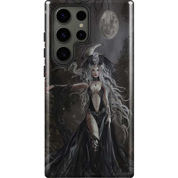 Gothic Princess with Silver Dragon by Nene Thomas Galaxy Cases