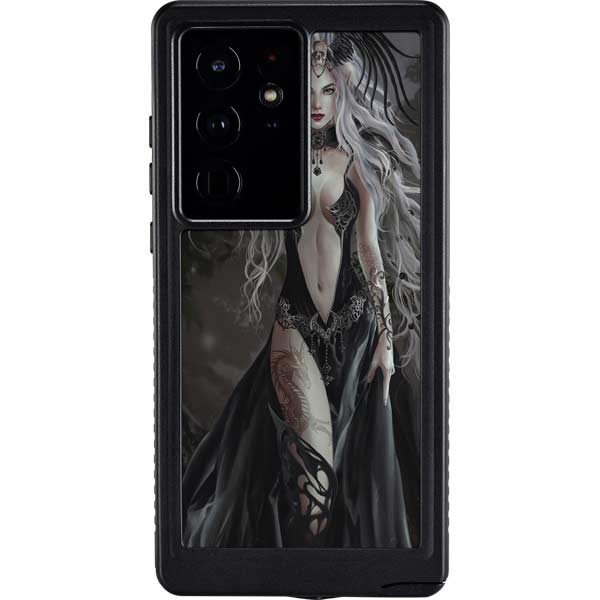 Gothic Princess with Silver Dragon by Nene Thomas Galaxy Cases