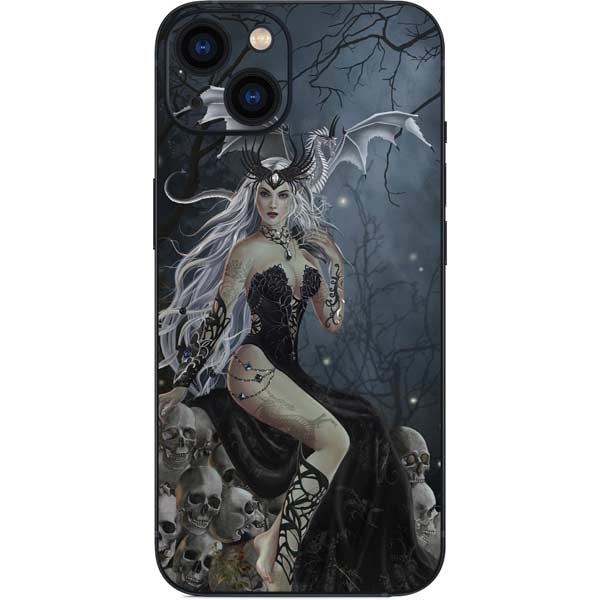 Gothic Queen with Silver Dragon by Nene Thomas iPhone Skins