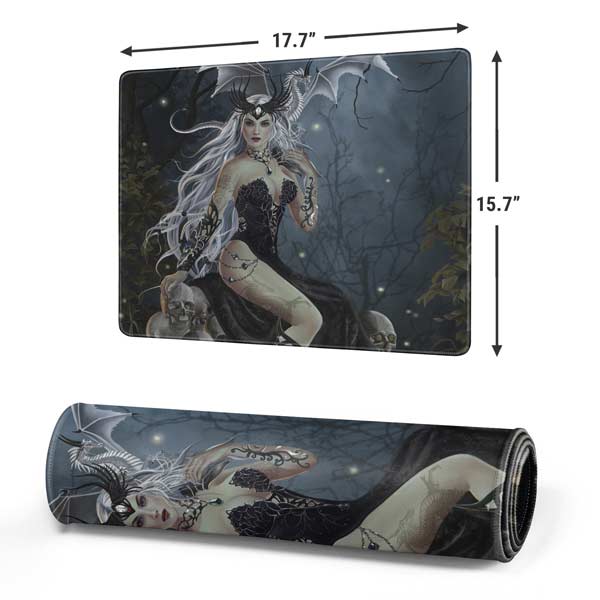 Gothic Queen with Silver Dragon by Nene Thomas Mousepad