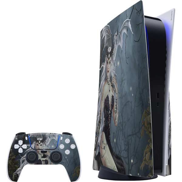 Gothic Queen with Silver Dragon by Nene Thomas PlayStation PS5 Skins