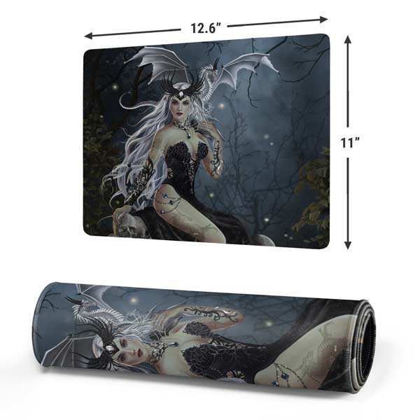 Gothic Queen with Silver Dragon by Nene Thomas Mousepad