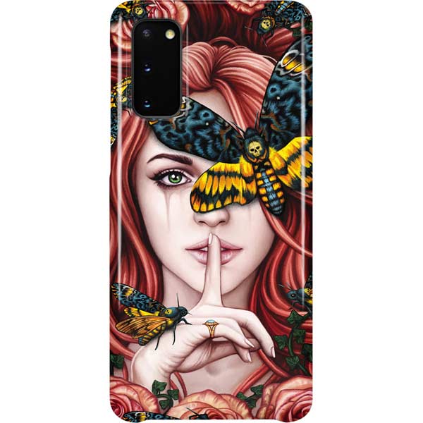 Gothic Woman and Death Moth Butterflies by Sarah Richter Galaxy Cases