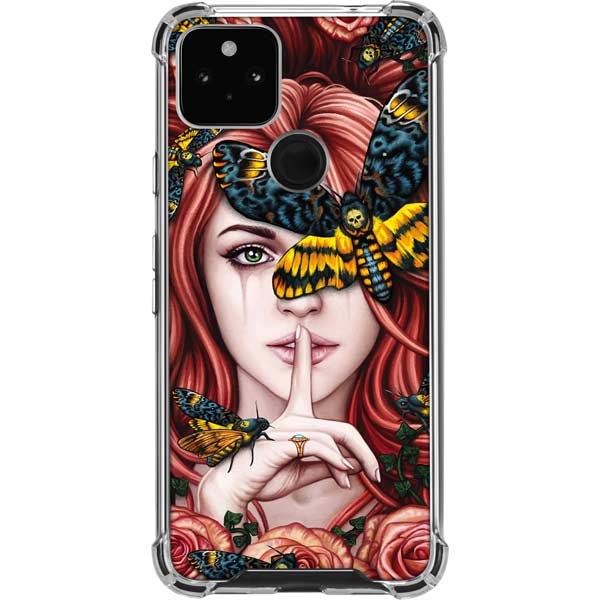 Gothic Woman and Death Moth Butterflies by Sarah Richter Pixel Cases