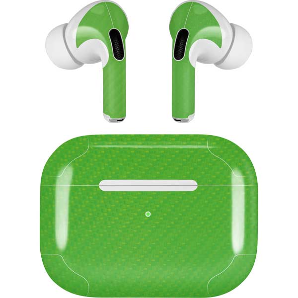 Green Carbon Fiber Specialty Texture Material AirPods Skins